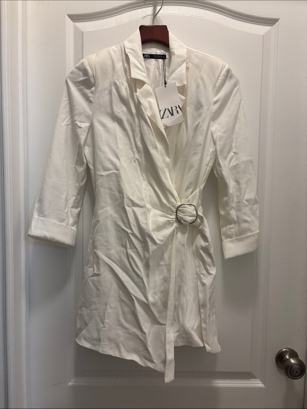 ZARA White Blazer Romper Skort Playsuit Size Small NWT